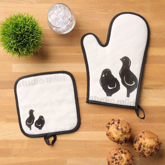 Set De Manoplas OVEN MITT & POT HOLDER studio miiri (De arriba hacia abajo)