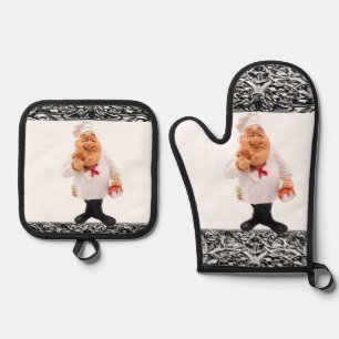 Set De Manoplas Oven Mitt & Pot Holders Chef Cocina Cocina Cocina