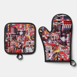 Set De Manoplas Oven Mitt & Pot Holders – Fragmented Pulse