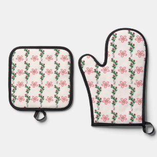 Set De Manoplas Oven Mitt & Pot Holding Floral