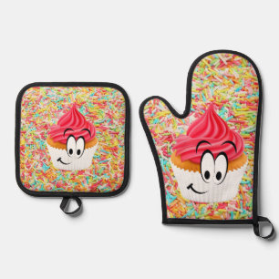 Set De Manoplas Oven Mitt & Pot Holding Pasteles de pasteles