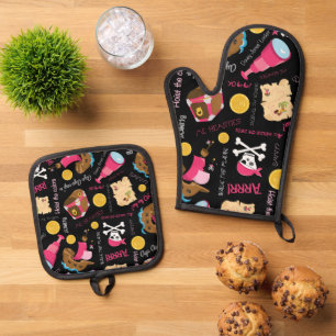 Set De Manoplas Oven Mitt y Pot Holder S