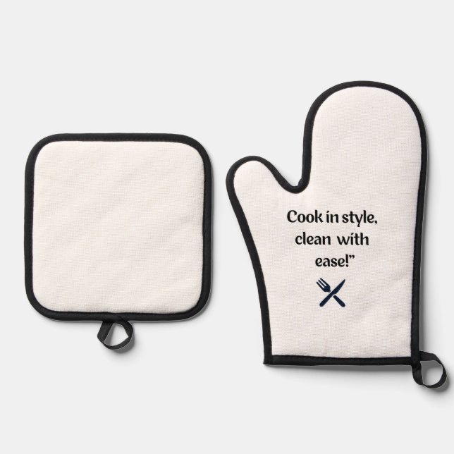 Set De Manoplas Oven Mitt y Pot Holders (Anverso)