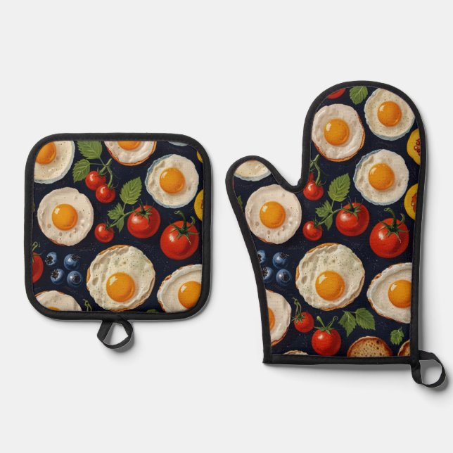 Set De Manoplas Oven Mitt y Pot Holders (Anverso)