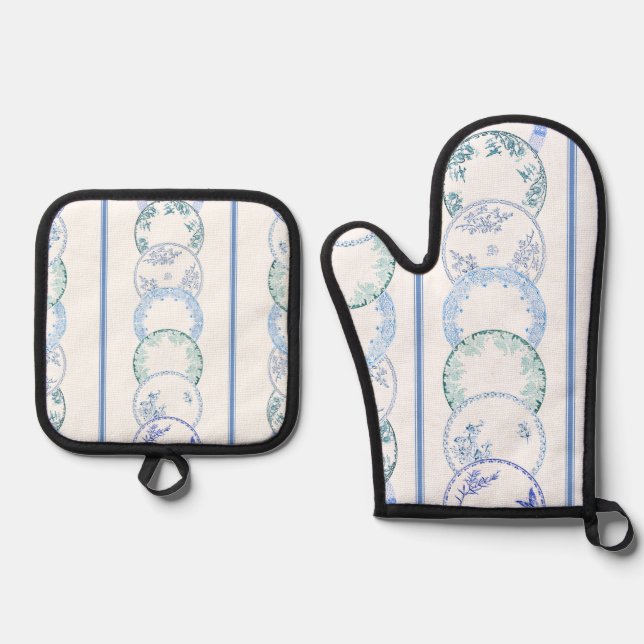 Set De Manoplas Oven Mitt y Pot Holders (Anverso)