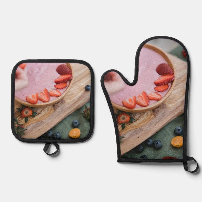 Set De Manoplas Oven Mitt y Pot Holders (Anverso)