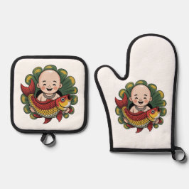 Set De Manoplas Oven Mitt y Pot Holders