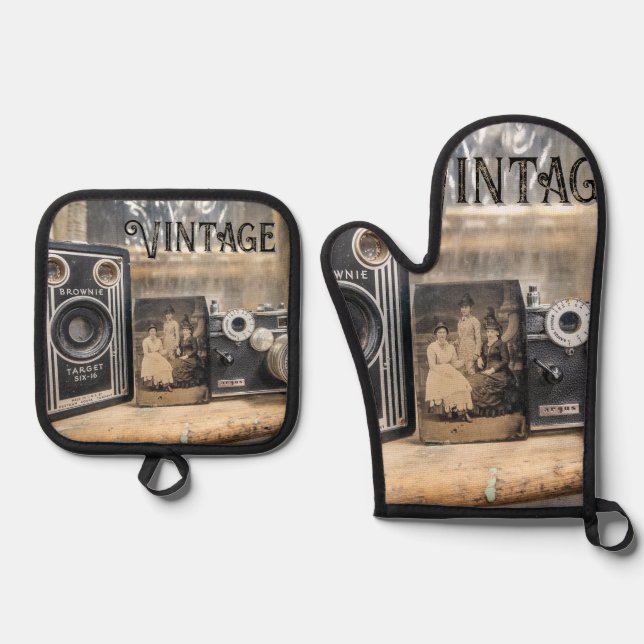 Set De Manoplas Oven Mitt y Pot Holders (Anverso)