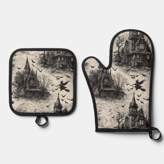 Set De Manoplas Oven Mitt y Pot Holders (Anverso)