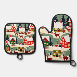 Set De Manoplas Oven Mitt y Pot Holders