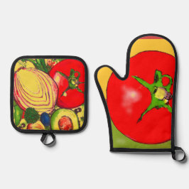 Set De Manoplas Oven Mitt y Pot Holders