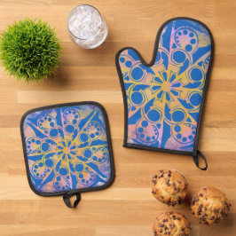 Set De Manoplas Oven Mitt y Pot Holders