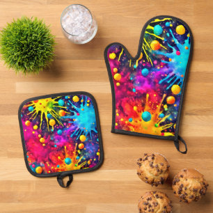 Set De Manoplas Oven Mitt y Pot Holders