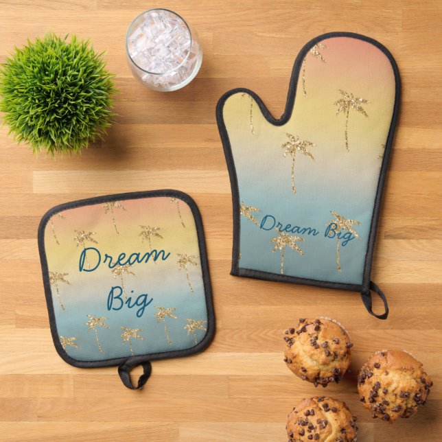 Set De Manoplas Oven Mitt y Pot Holders (De arriba hacia abajo)