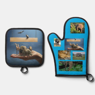 Set De Manoplas Oven Mitt y Pot Holders