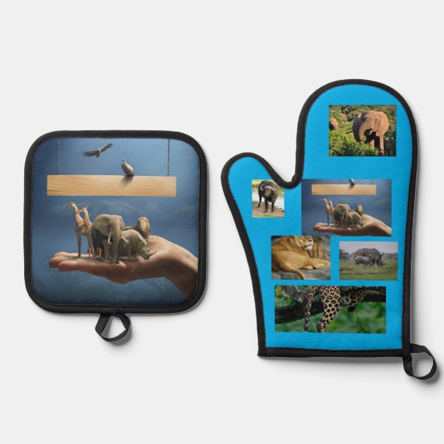 Set De Manoplas Oven Mitt y Pot Holders (Anverso)