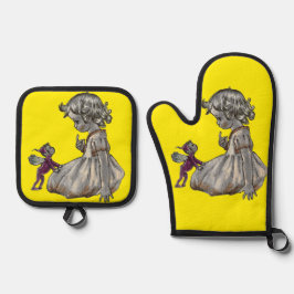 Set De Manoplas Oven Mitt y Pot Holders