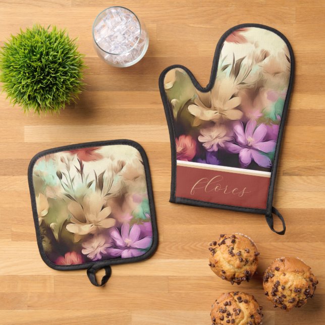 Set De Manoplas Oven Mitt y Pot Holders (De arriba hacia abajo)