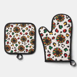 Set De Manoplas Oven Mitt y Pot Holders