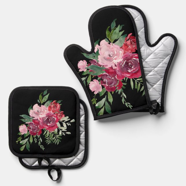 Set De Manoplas Oven Mitt y Pot Holders (Anverso/Reverso)
