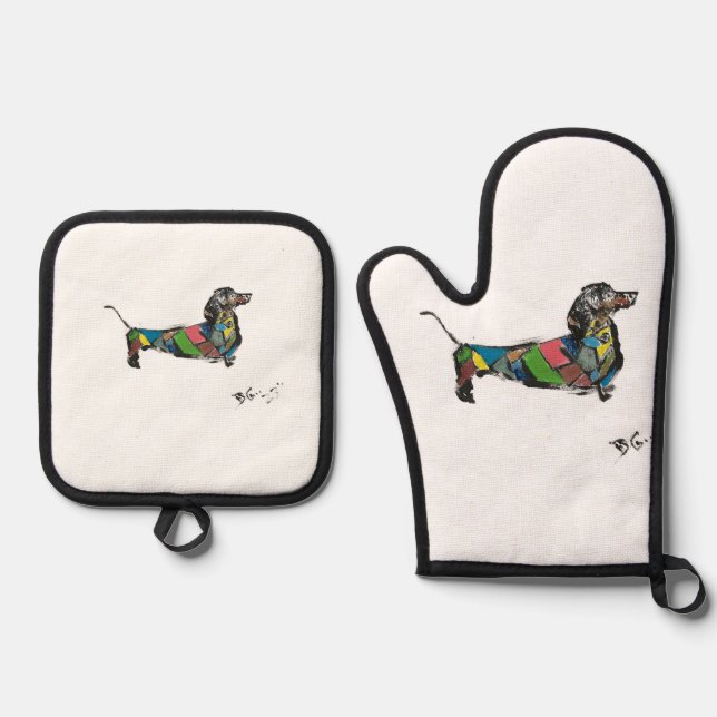 Set De Manoplas Oven Mitt y Pot Holders (Anverso)