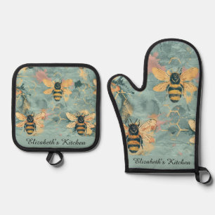 Set De Manoplas Oven Mitt y Pot Holders