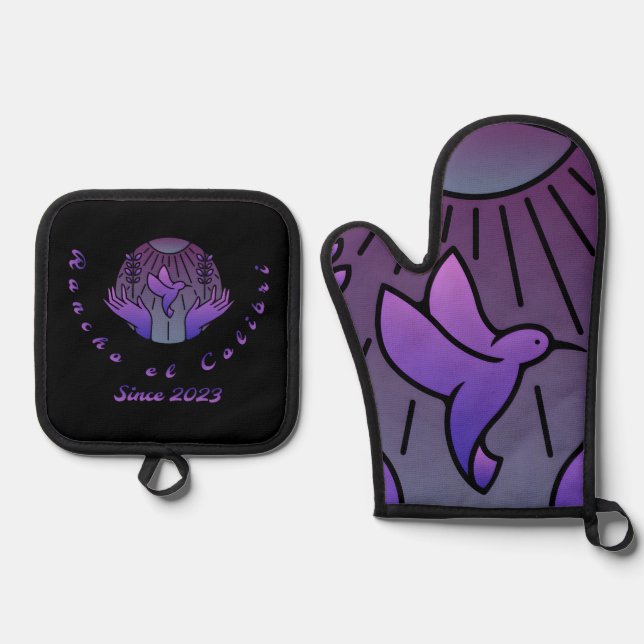 Set De Manoplas Oven Mitt y Pot Holders (Anverso)