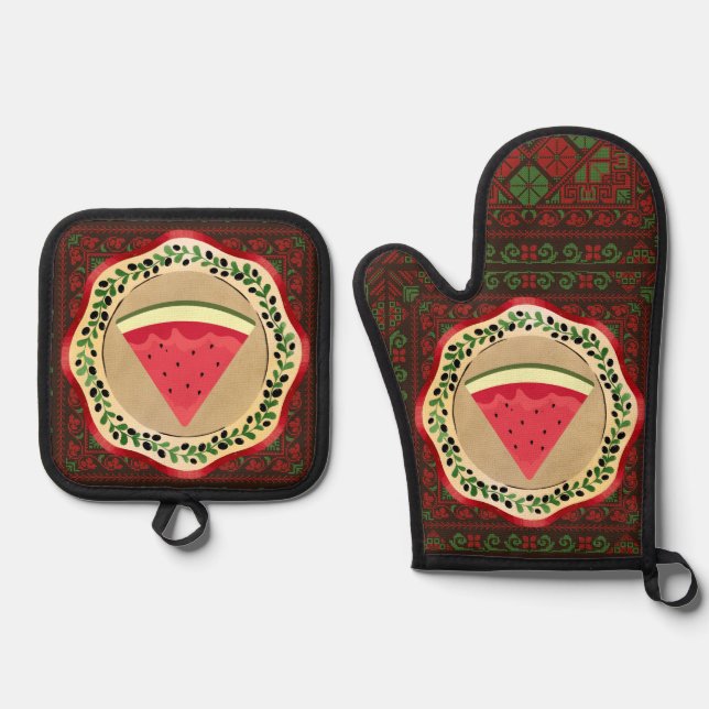 Set De Manoplas Oven Mitt y Pot Holders (Anverso)