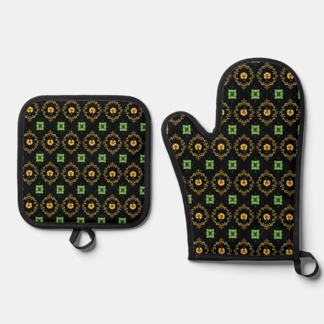 Set De Manoplas Oven Mitt y Pot Holders (Anverso)