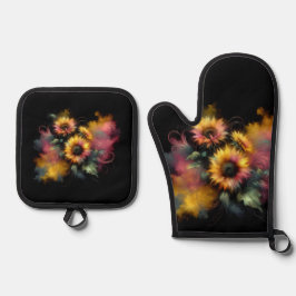 Set De Manoplas Oven Mitt y Pot Holders