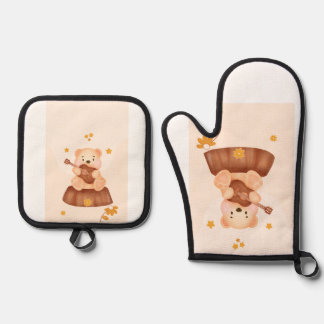 Set De Manoplas Oven Mitt y Pot Holders