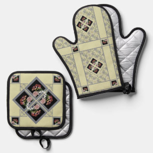Set De Manoplas Oven Mitt y Pot Holders