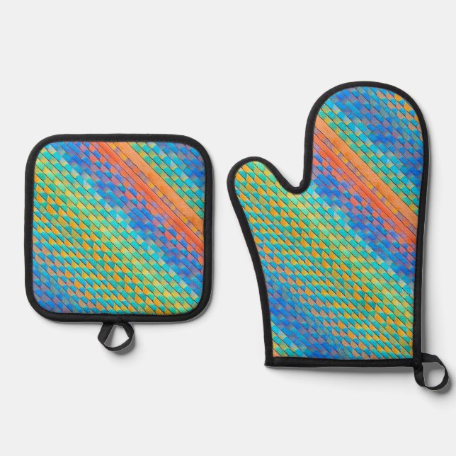 Set De Manoplas Oven Mitt y Pot Holders (Anverso)