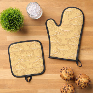 Set De Manoplas Oven Mitt y Pot Holders