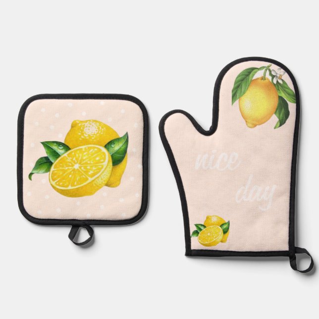 Set De Manoplas Oven Mitt y Pot Holders (Anverso)