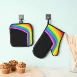 Set De Manoplas Oven Mitt y Potholder