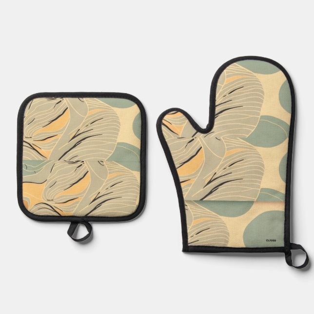Set De Manoplas Oven Mitts (Anverso)