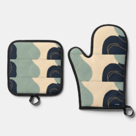 Set De Manoplas Oven Mitts