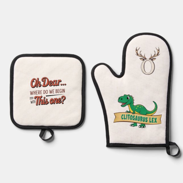 Set De Manoplas Oven Mitts & Pot Holder (Anverso)