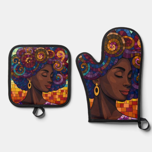 Set De Manoplas Oven Mitts & Pot Holders (Anverso)