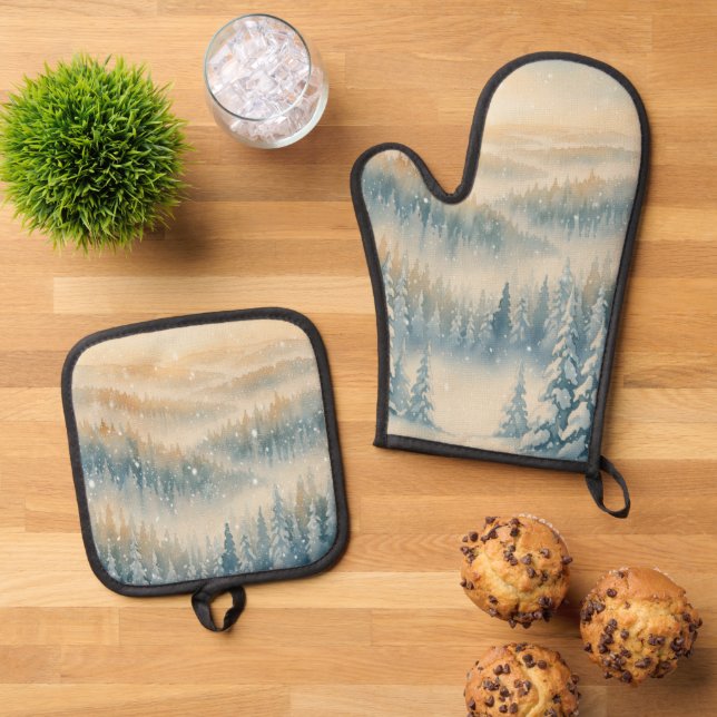 Set De Manoplas Paisaje nevado de sueños congelados (De arriba hacia abajo)