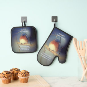 Set De Manoplas Pájaro azul de la felicidad Inspirador personaliza