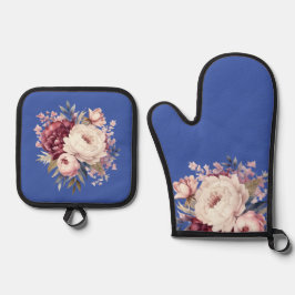 Set De Manoplas Palabras de nombre elegantes, azul