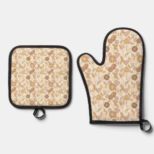 Set De Manoplas Pan: Pan y cebada artesanales, Beige