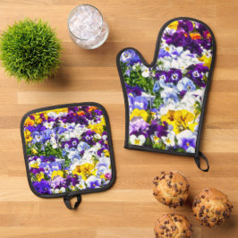 Set De Manoplas Pansies