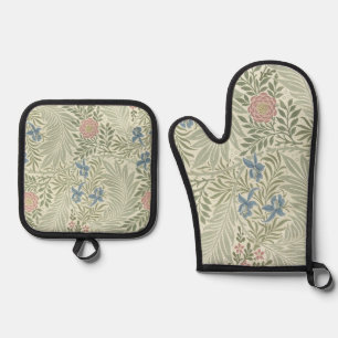 Set De Manoplas Papel pintado floral Larkspur de William Morris