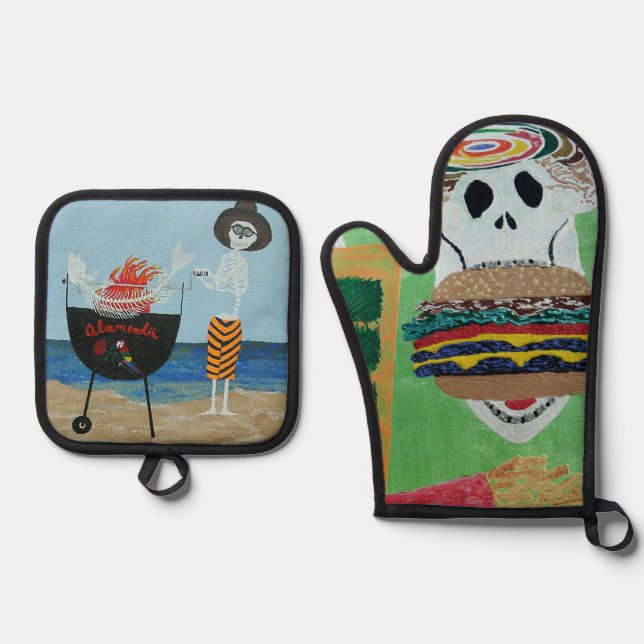 Set De Manoplas Par de chefs Craig divertidos (Anverso)