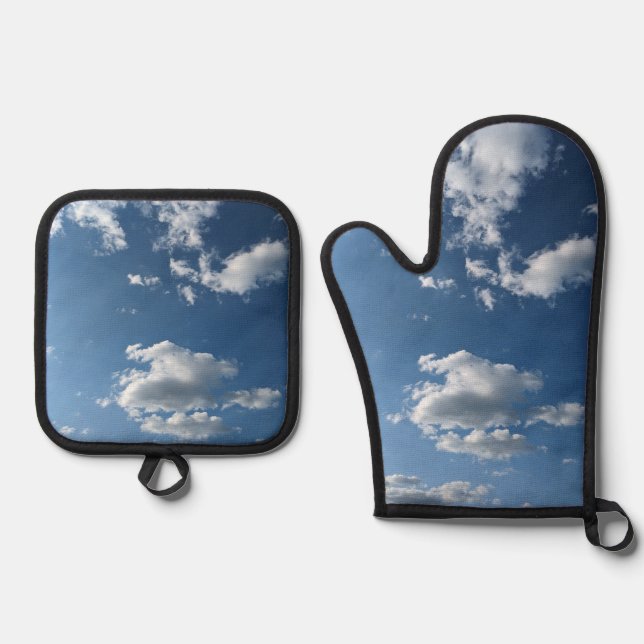 Set De Manoplas Parches de nubes blancas (Anverso)