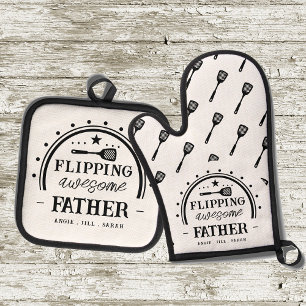 Set De Manoplas Parrillando a un padre maravilloso