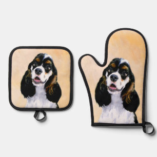Set De Manoplas Parto de pintura de Cocker Spaniel Tan original de